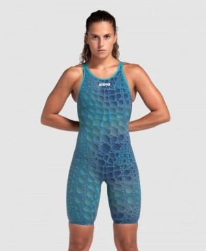Abbigliamento Nuoto Donna Arena Powerskin Carbon Air2 Caimano Limited Edition Open Back Grigie Scuro | 42758SBLP