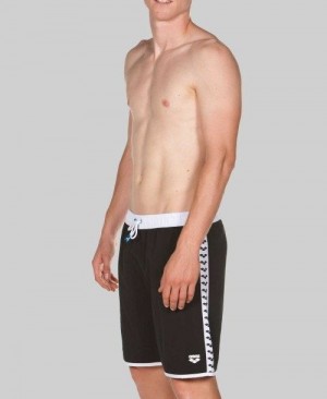 Bermuda Uomo Arena Team Stripe Bermuda Nere Bianche Nere | 80912SEPK