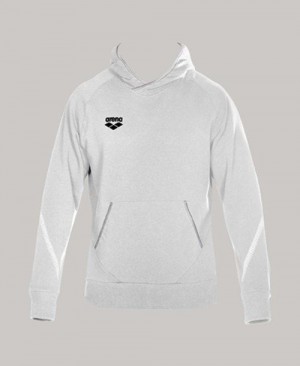 Felpa con Cappuccio Uomo Arena Team Line Hoody Bianche | 43579YNTE