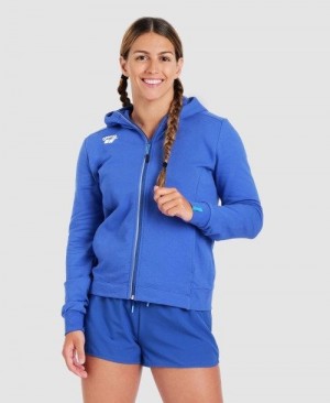 Giacche Donna Arena Team Hooded Jacket Panel Blu Reale | 53418HWUV