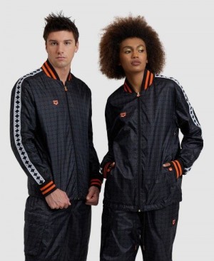 Giacche Uomo Arena 50th Anniversary Black Full Zip Jacket Nere Colorate Bianche Nere | 43975FYIP