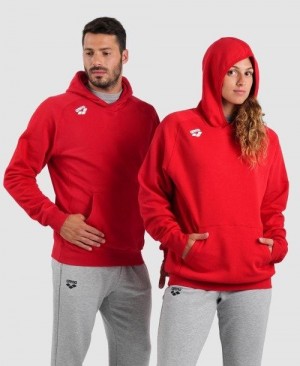Maglioni Donna Arena Team Hooded Sweatshirt Panel Rosse | 84526VTMB
