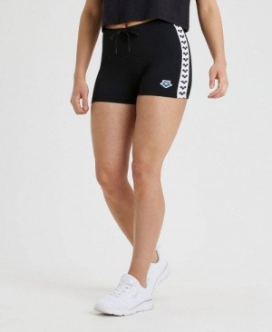 Pantaloncini Donna Arena Lorella Team Short Nere Bianche Nere | 59438ROBK