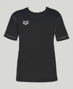 Pantaloncini Uomo Arena Team Line Short Sleeve Tee Nere | 87169RCDW