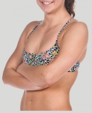 Top Donna Arena Be Top (Bandeau Top) Nere Colorate Gialle | 02784CYVO